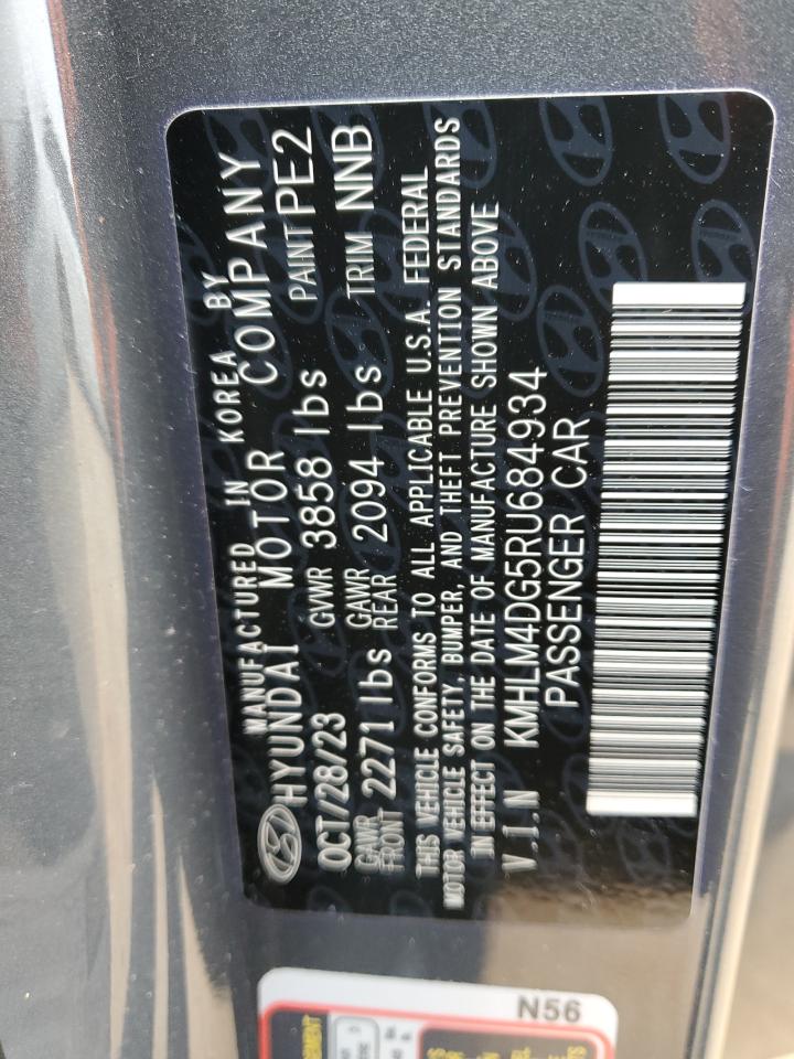 2024 Hyundai Elantra VIN KMHLM4DG5RU684934 Copart auction photo, front end / side damage thumbnail 12
