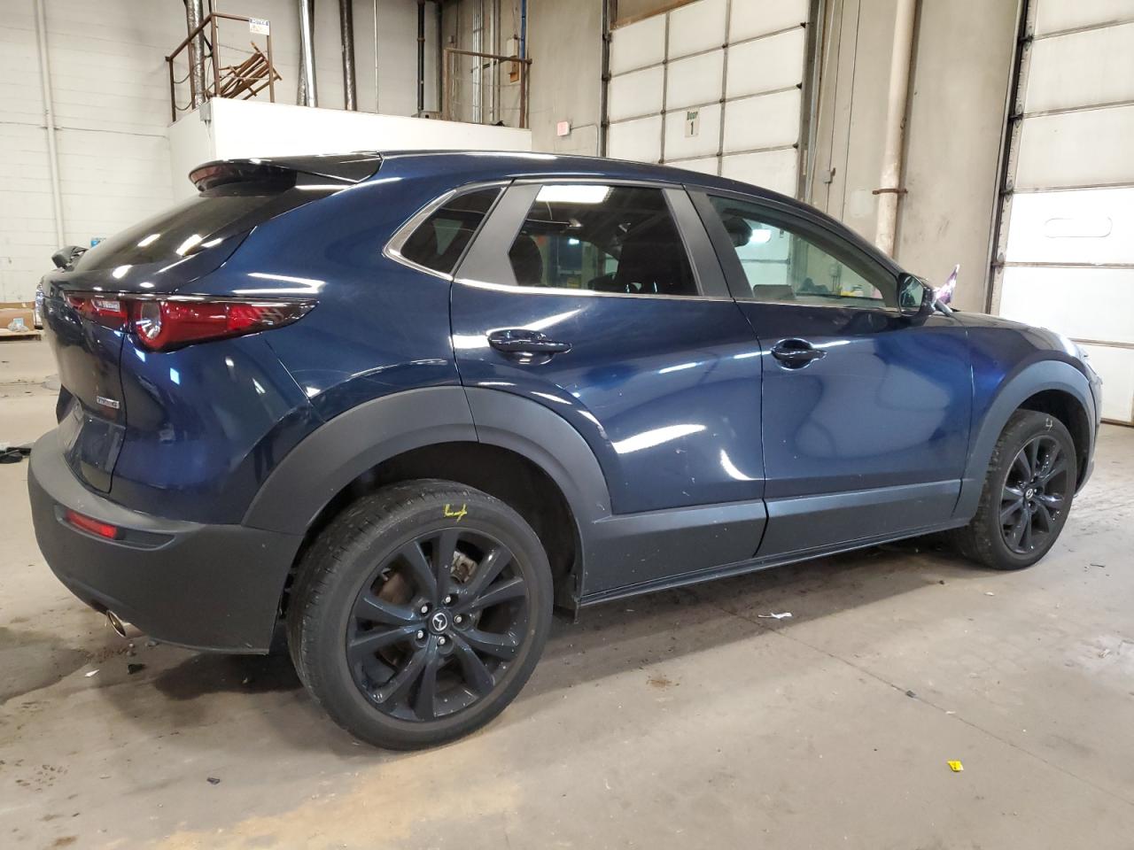 2021 Mazda CX-30 VIN 3MVDMBBL1MM255881 Copart auction photo, side / front end damage thumbnail 3