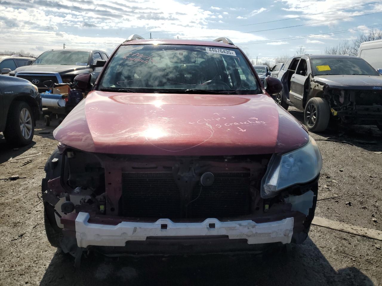 2010 Subaru Forester VIN JF2SH6CCXAG769125 Copart auction photo, front end / side damage thumbnail 5