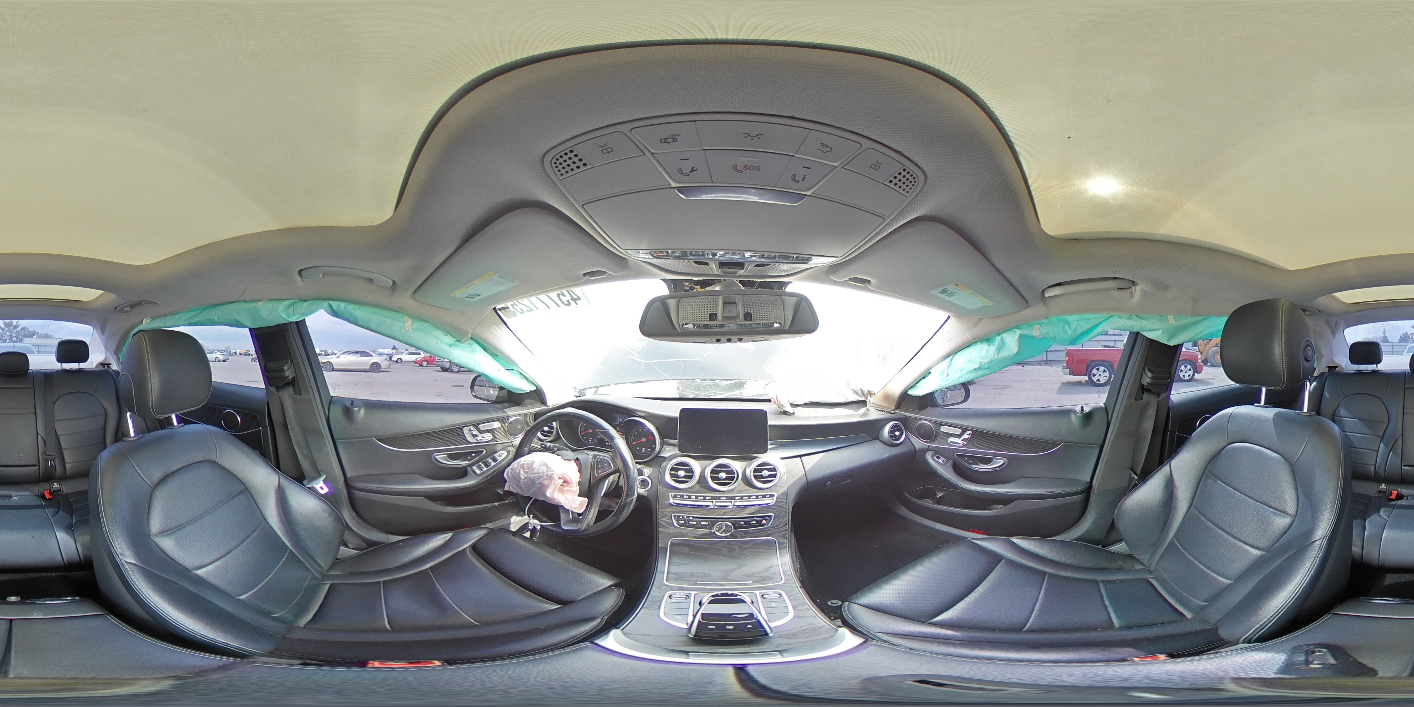 2016 Mercedes-Benz C-klasse VIN 55SWF4JB8GU147550 Copart auction photo, front end damage thumbnail 13