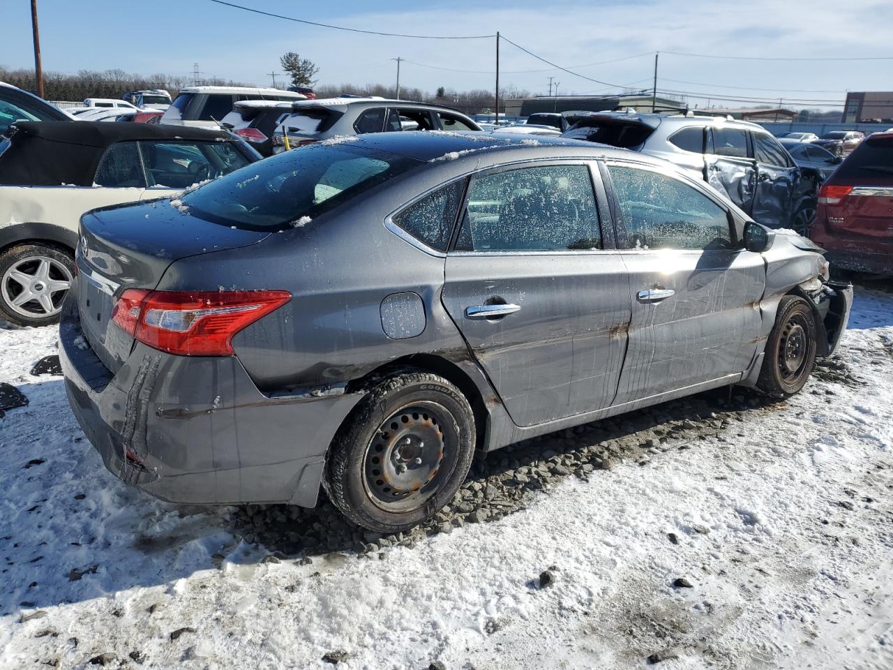 2016 Nissan Sentra VIN 3N1AB7AP3GY298288 Copart auction photo, side / front end damage thumbnail 3