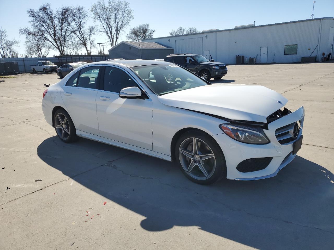 2015 Mercedes-Benz C-klasse VIN 55SWF6GB5FU028081 Copart auction photo, front end damage thumbnail 4