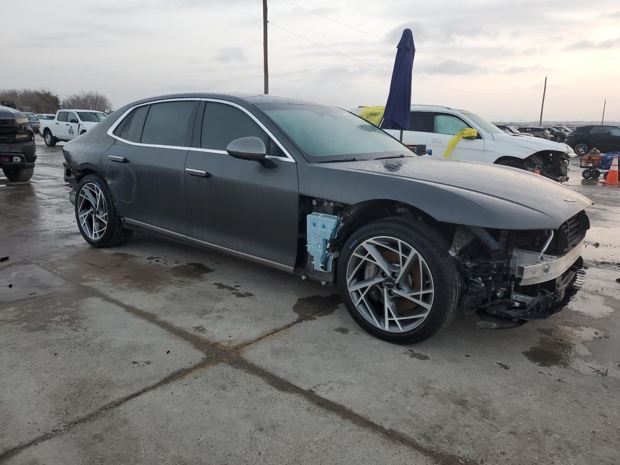 2023 Genesis G90 VIN KMTFB4SDXPU011121 Copart auction photo, front end / rear end damage thumbnail 4