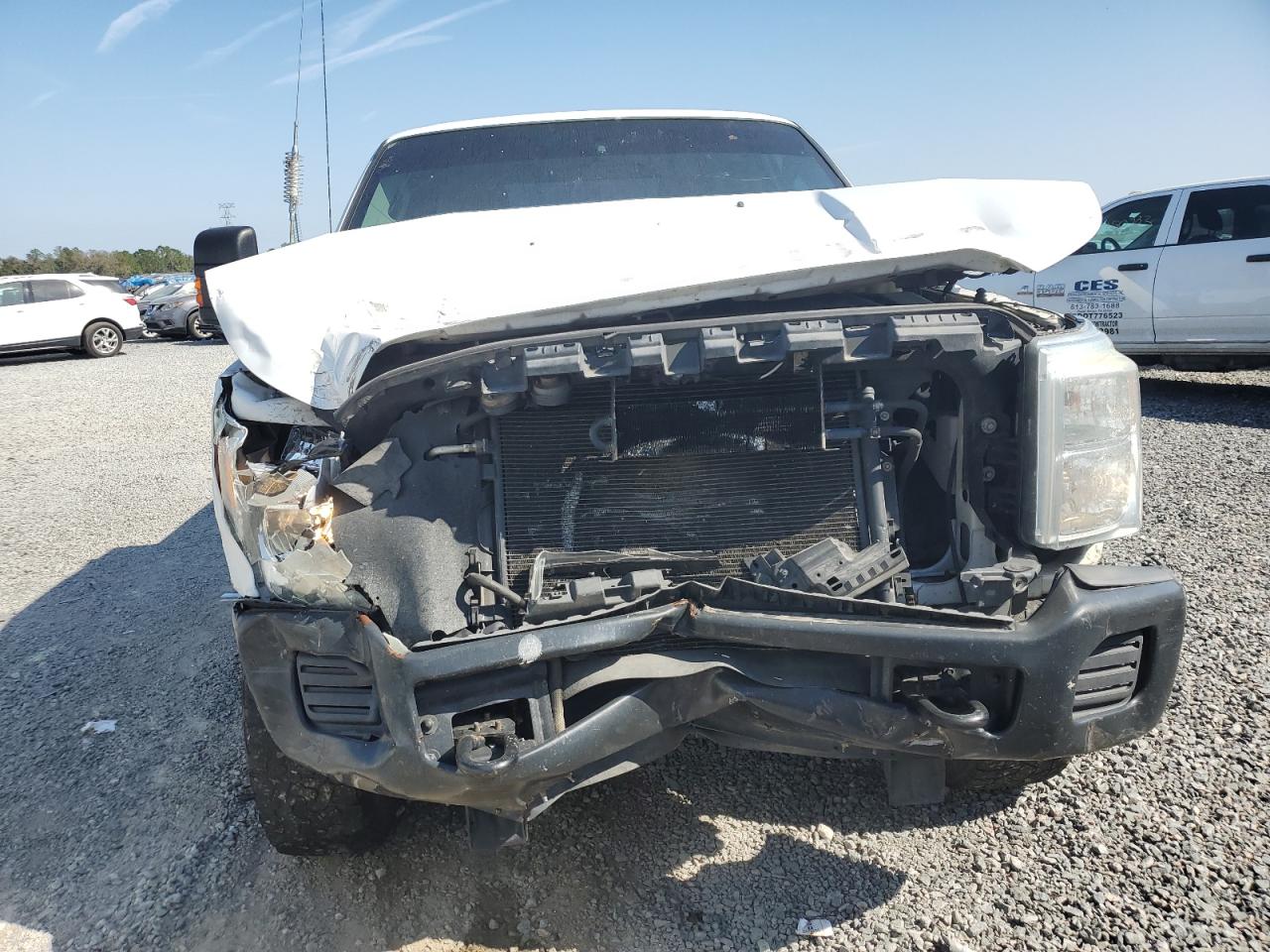 2014 Ford F250 VIN 1FT7X2B68EEB37124 Copart auction photo, front end / side damage thumbnail 5