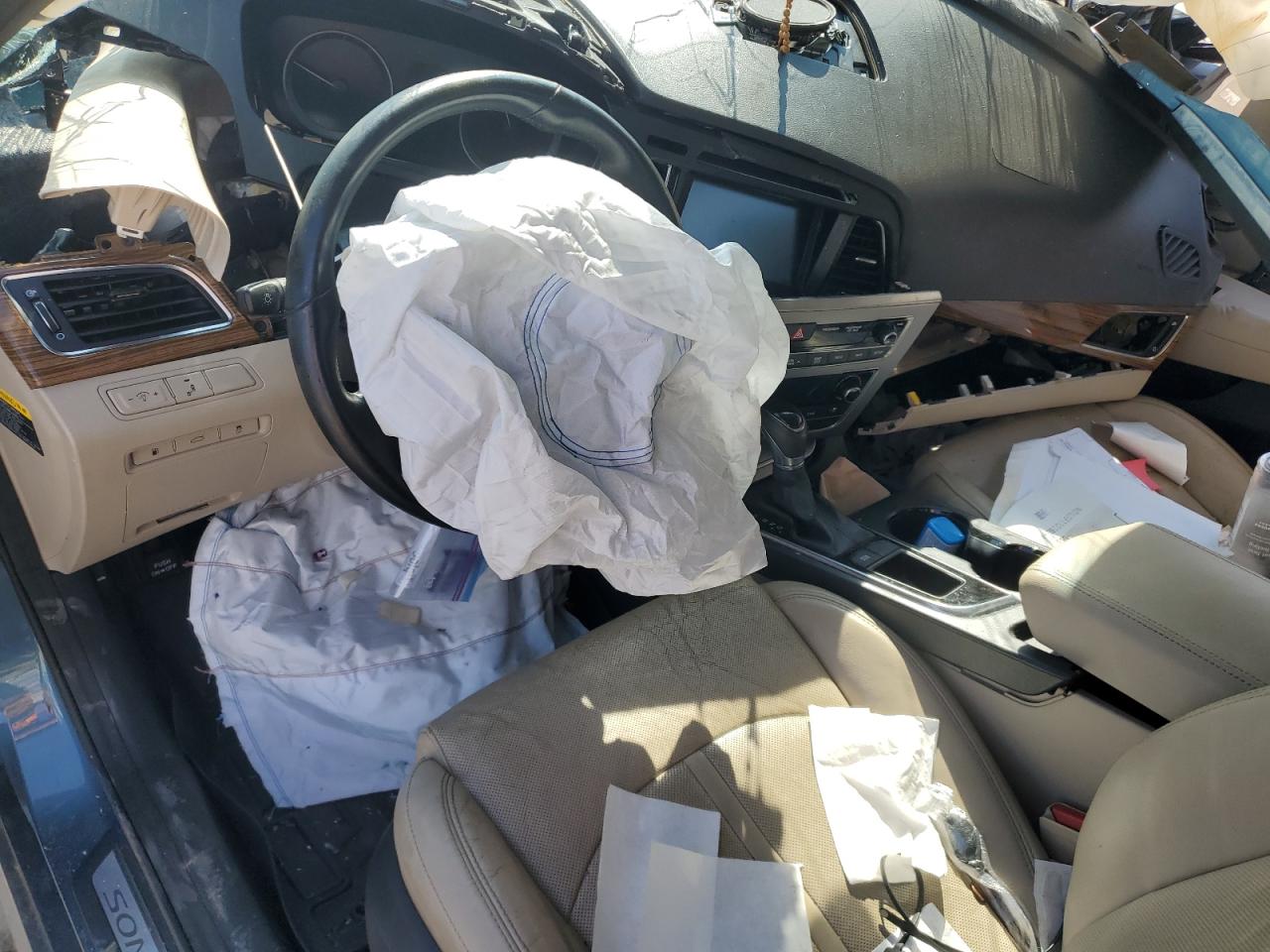 2015 Hyundai Sonata VIN 5NPE34AFXFH056188 Copart auction photo, all over damage thumbnail 8