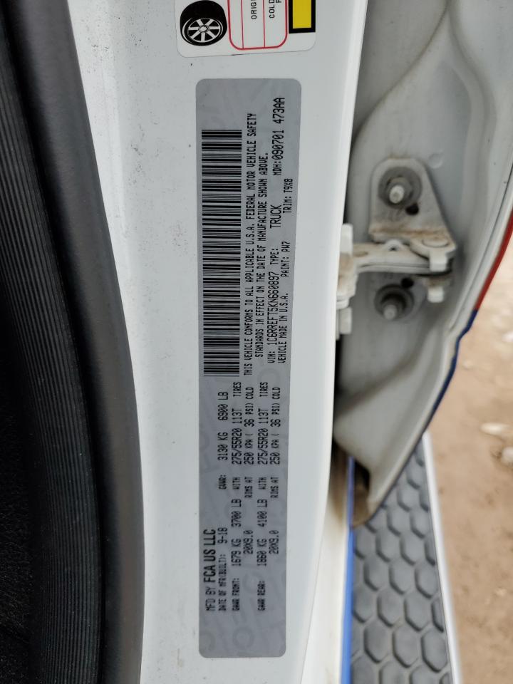 2019 RAM 1500 VIN 1C6RREFT5KN660897 Copart auction photo, rear end / minor dent/scratches damage thumbnail 12