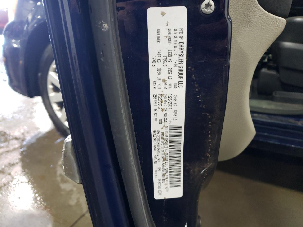 2014 Chrysler Town & Country VIN 2C4RC1BG5ER270515 Copart auction photo, front end damage thumbnail 14
