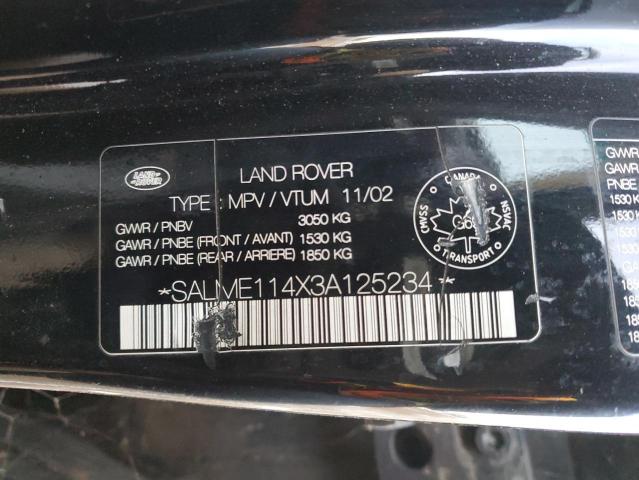 2003 Land Rover Range Rover VIN SALME114X3A125234 Copart auction photo, mechanical / undercarriage damage thumbnail 13