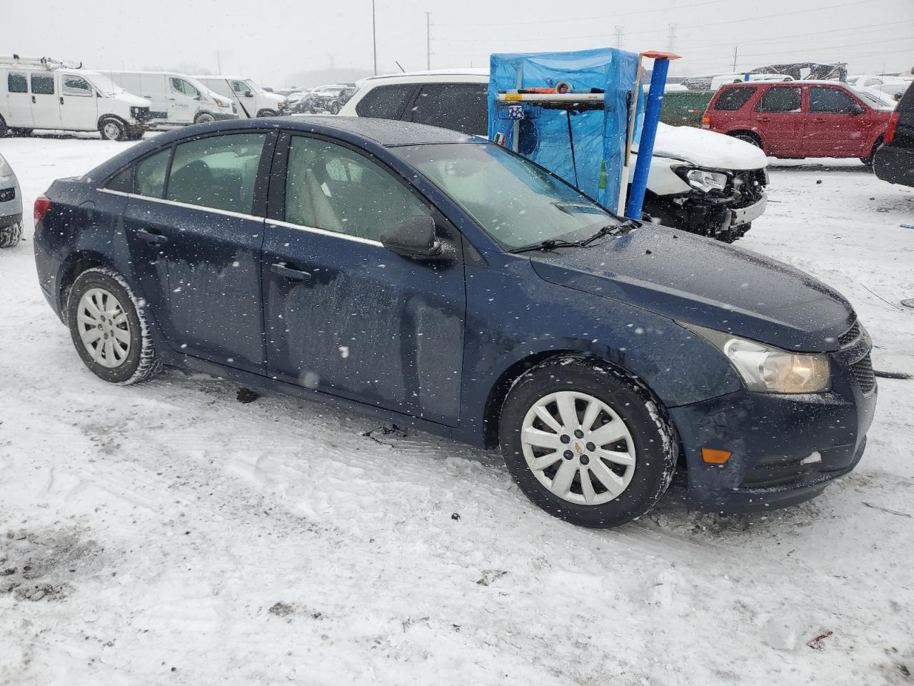 2011 Chevrolet Cruze VIN 1G1PC5SH9B7243363 Copart auction photo, side / rear end damage thumbnail 4