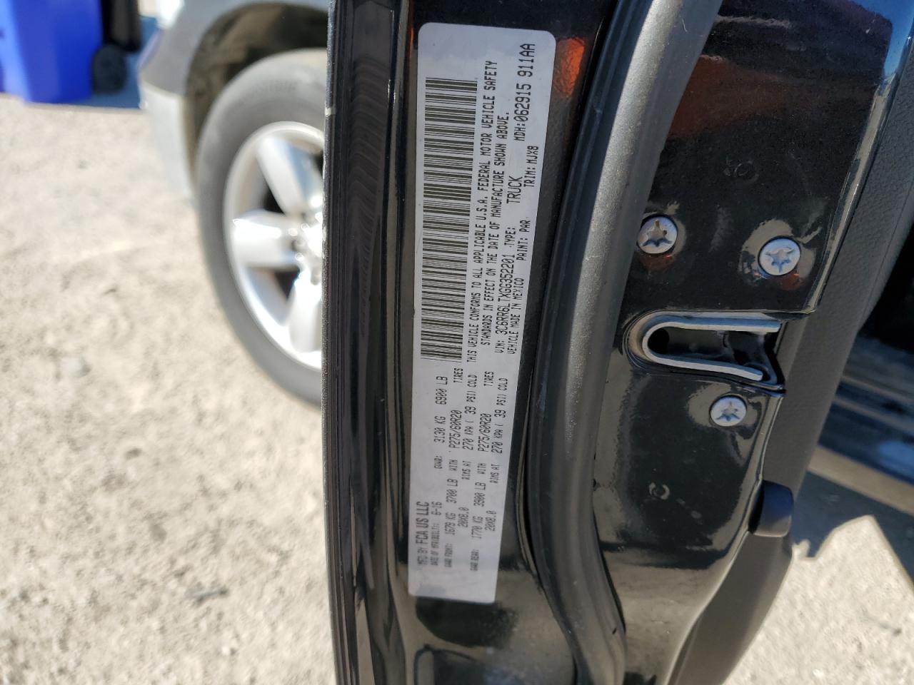 2016 RAM 1500 VIN 3C6RR6LTXGG352201 Copart auction photo, all over damage thumbnail 12