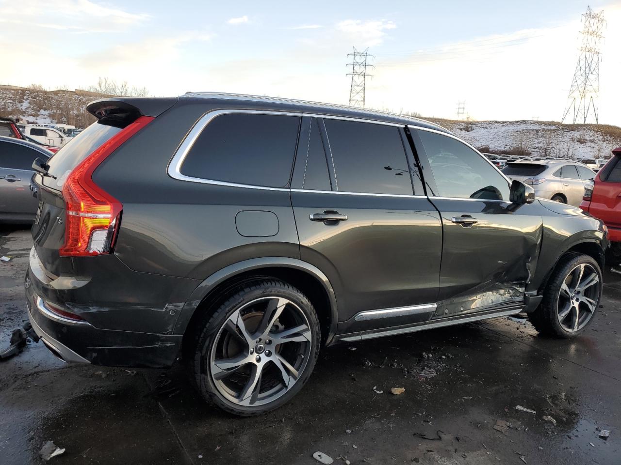 2018 Volvo XC90 VIN YV4A22PL1J1366052 Copart auction photo, front end / side damage thumbnail 3