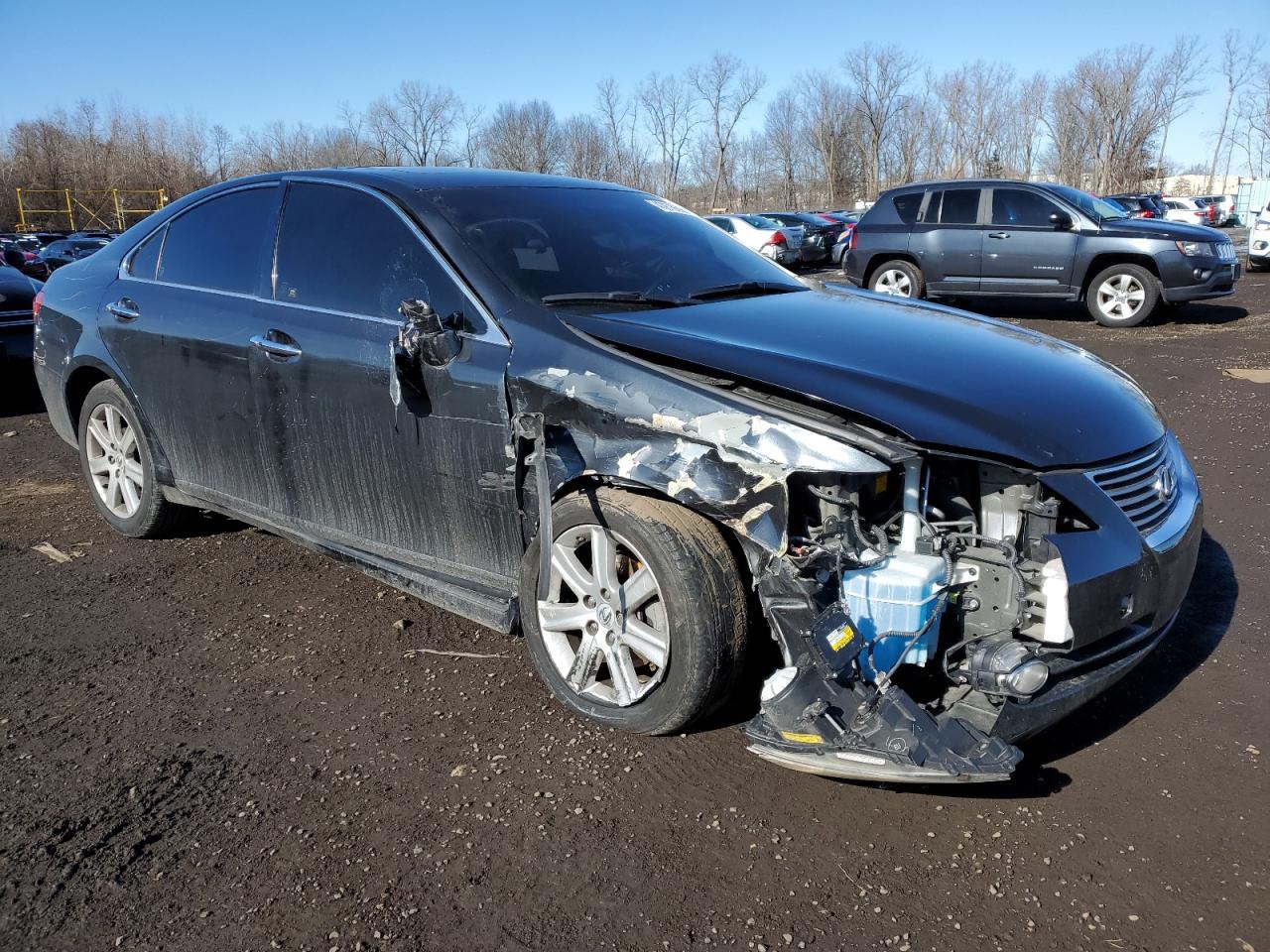 2009 Lexus ES VIN JTHBJ46G392334590 Copart auction photo, front end / side damage thumbnail 4