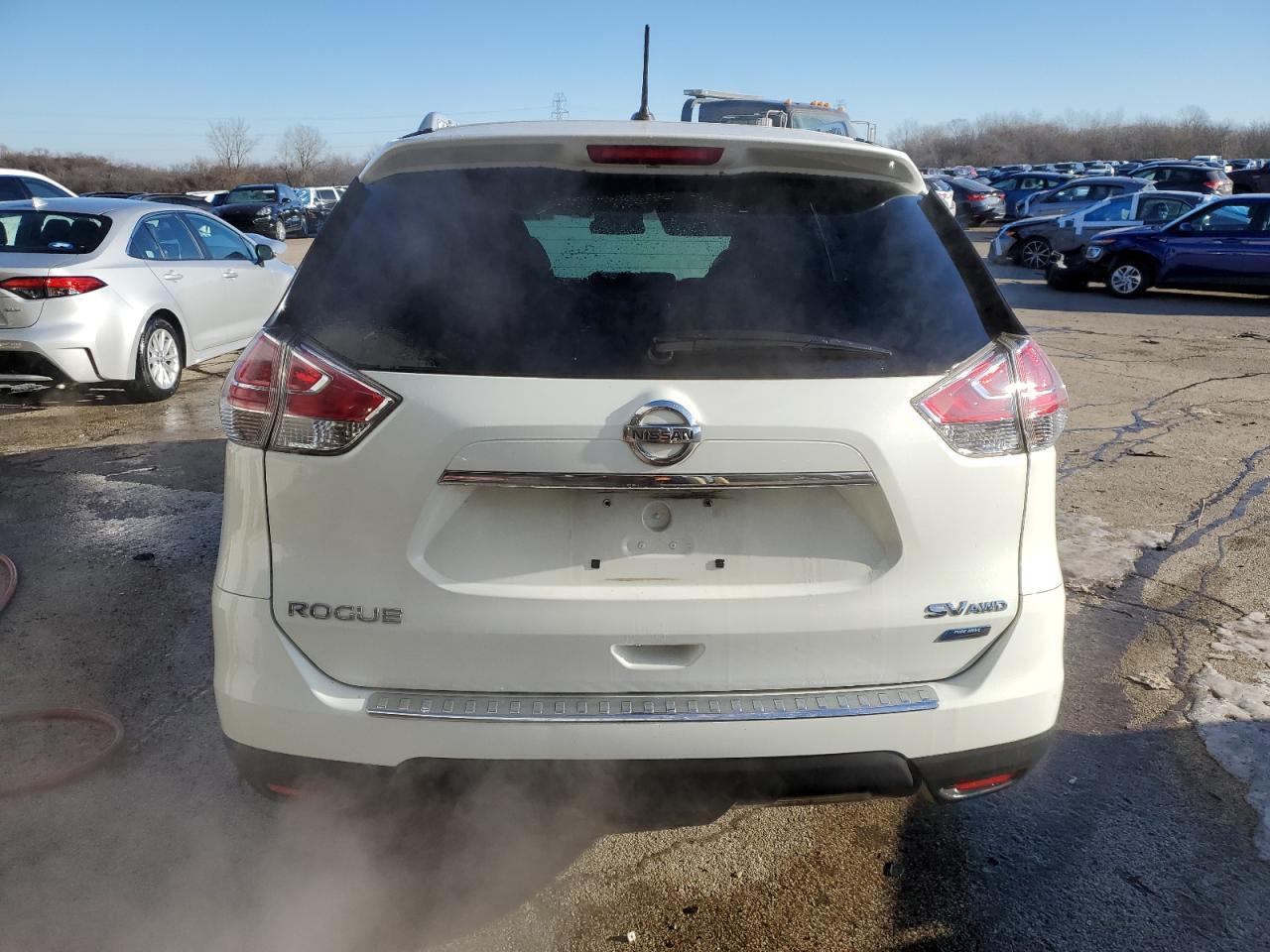2014 Nissan Rogue VIN 5N1AT2MVXEC827552 Copart auction photo, hail / rear end damage thumbnail 6