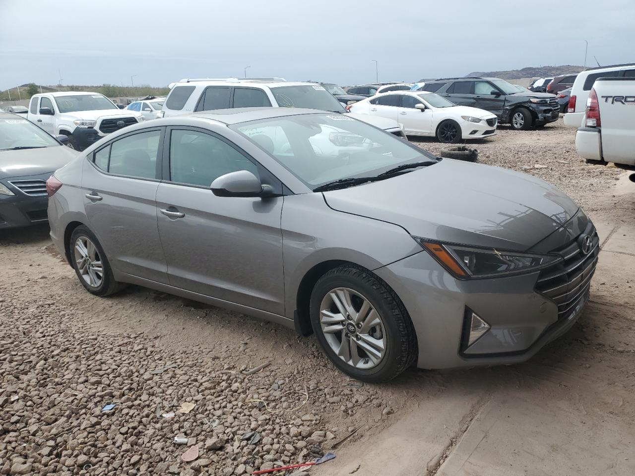 2020 Hyundai Elantra VIN KMHD84LFXLU106336 Copart auction photo, rear end damage thumbnail 4