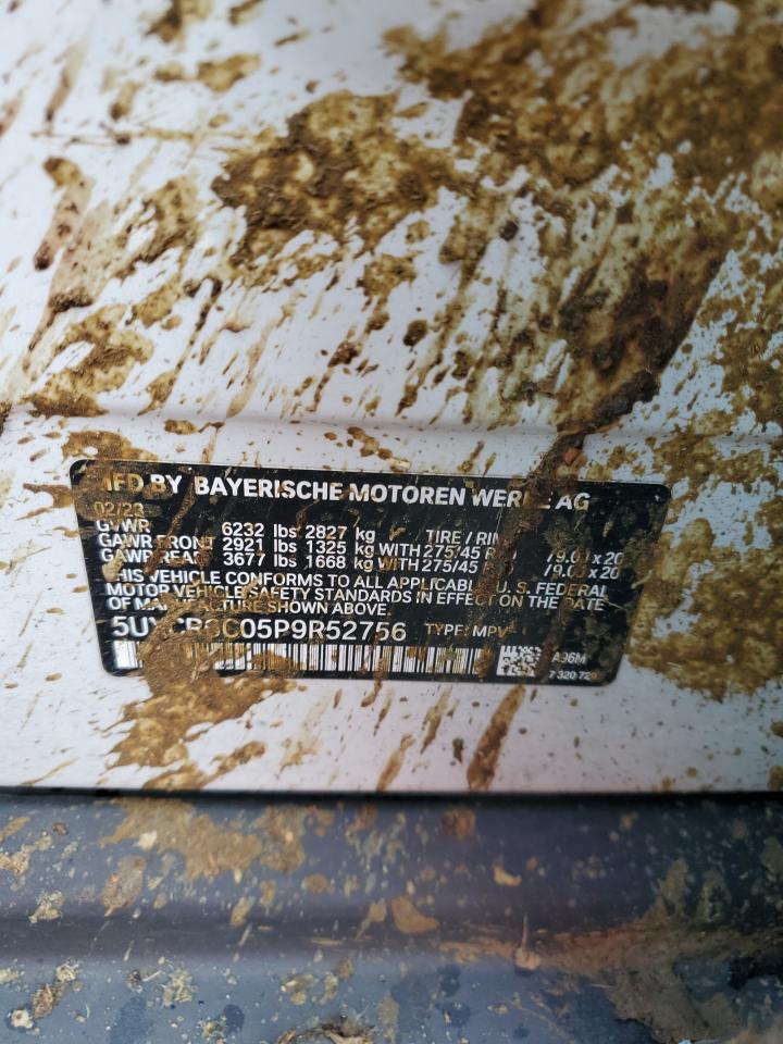 2023 BMW X5 VIN 5UXCR6C05P9R52756 Copart auction photo, all over damage thumbnail 14