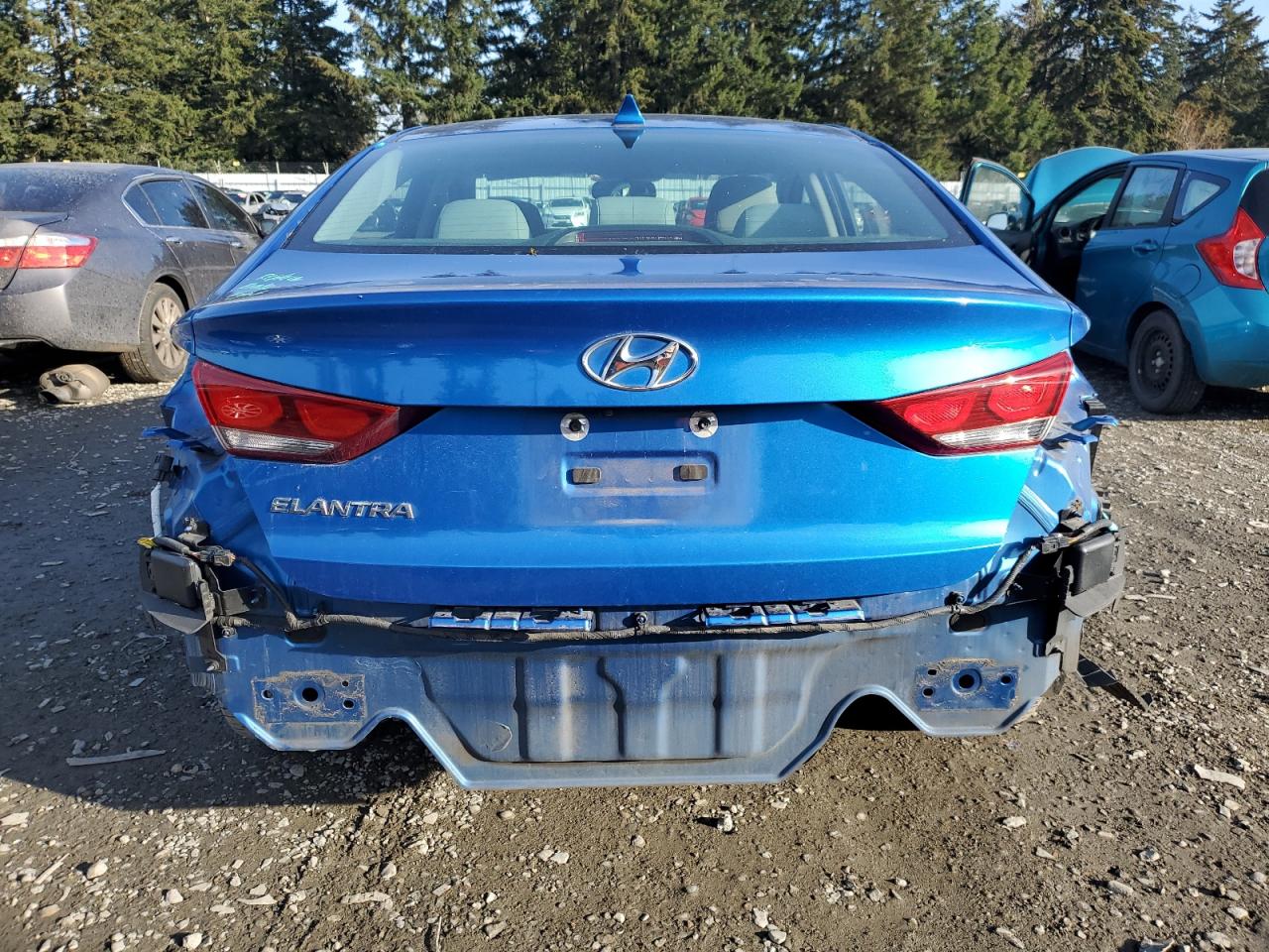 2017 Hyundai Elantra VIN KMHD84LF5HU103755 Copart auction photo, rear end damage thumbnail 6