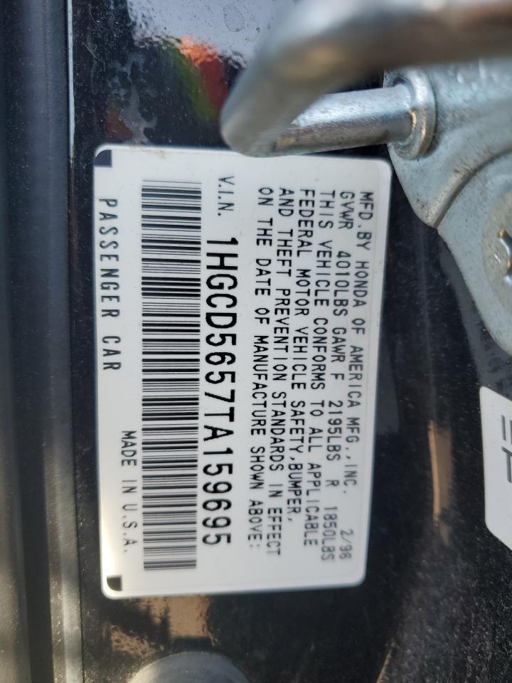 1996 Honda Accord VIN 1HGCD5657TA159695 Copart auction photo, front end damage thumbnail 14