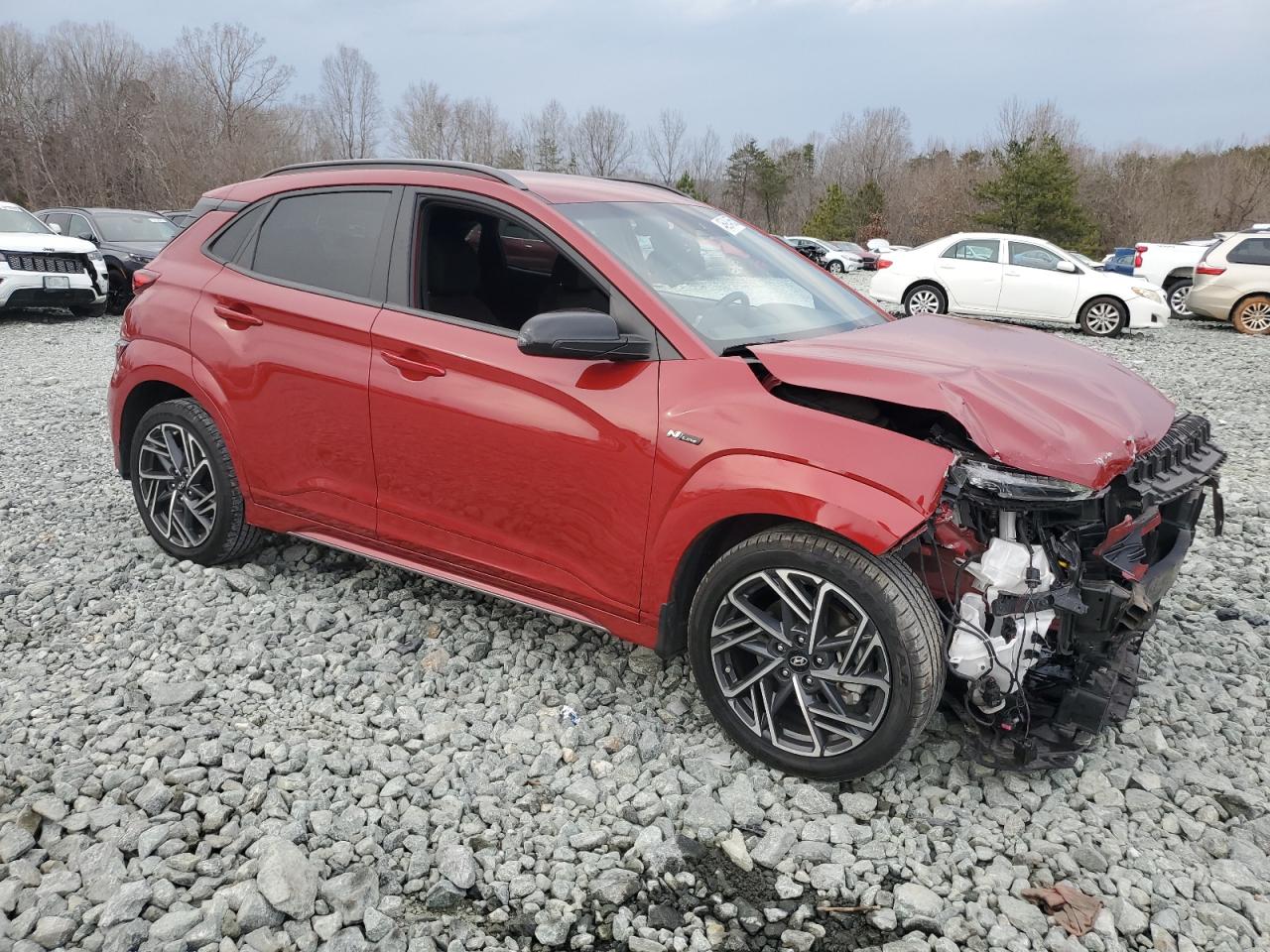 2022 Hyundai Kona VIN KM8K33A36NU903145 Copart auction photo, front end damage thumbnail 4