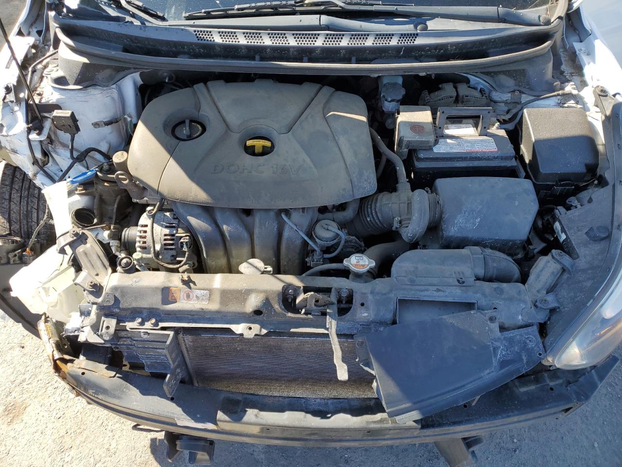 2014 Hyundai Elantra VIN 5NPDH4AE7EH494038 Copart auction photo, front end / side damage thumbnail 12