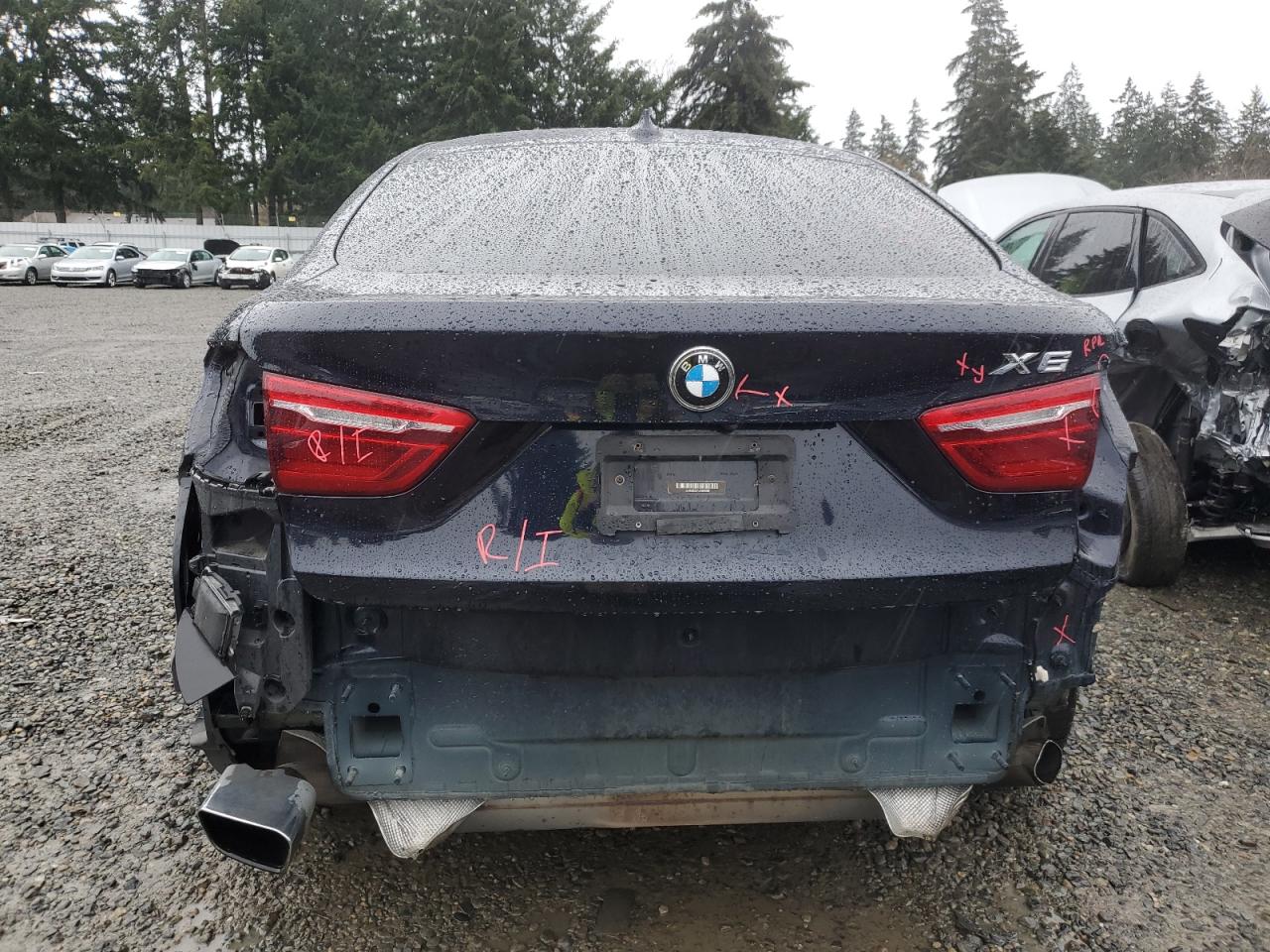2018 BMW X6 VIN 5UXKU2C57J0X50060 Copart auction photo, rear end damage thumbnail 6