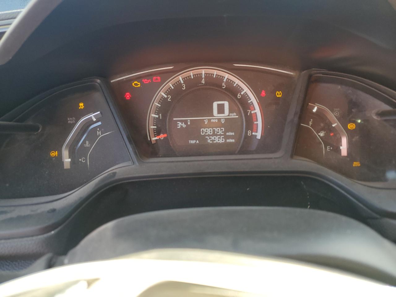 2017 Honda Civic VIN 19XFC2E50HE043418 Copart auction photo, side / front end damage thumbnail 9