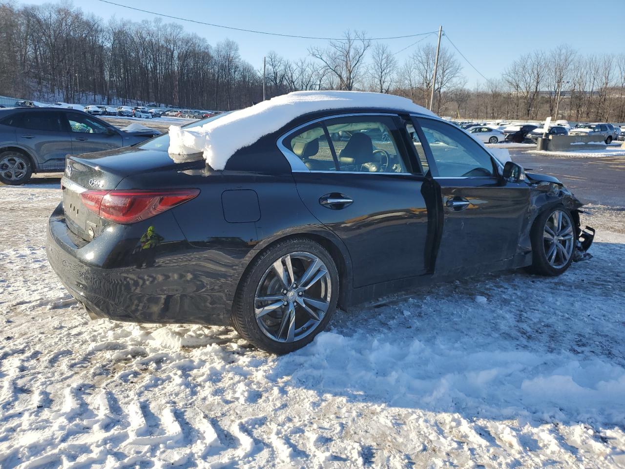 2019 Infiniti Q50 VIN JN1EV7AR0KM590860 Copart auction photo, front end / minor dent/scratches damage thumbnail 3