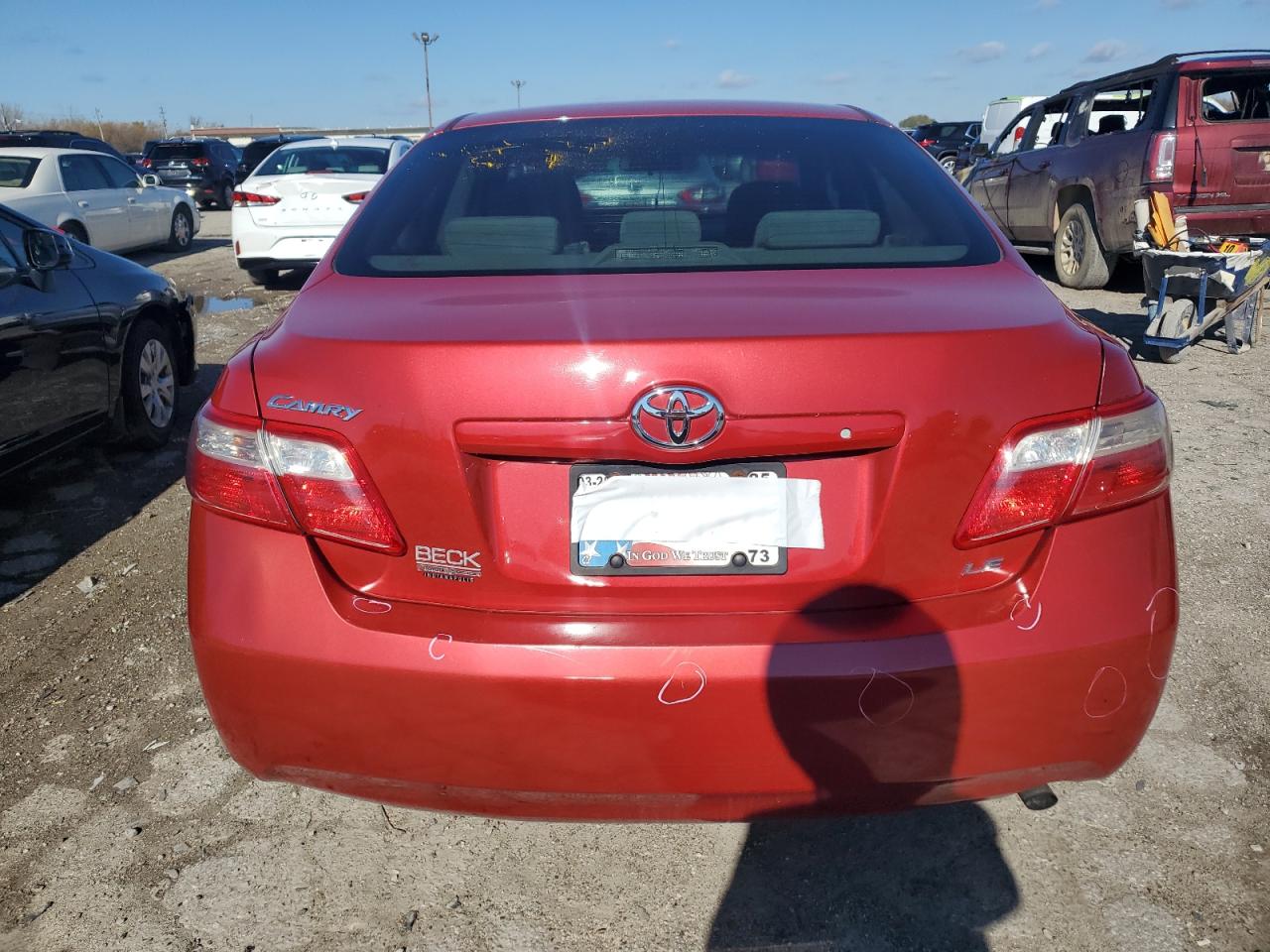 2007 Toyota Camry VIN 4T1BE46K27U146604 Copart auction photo, front end / minor dent/scratches damage thumbnail 6