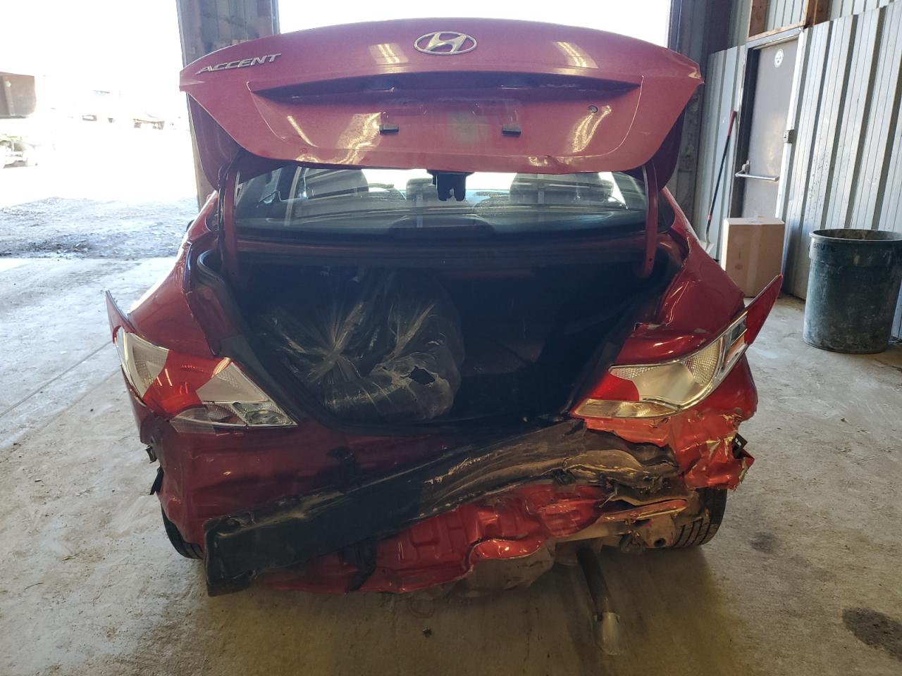 2016 Hyundai Accent VIN KMHCT4AE9GU027198 Copart auction photo, rear end damage thumbnail 6