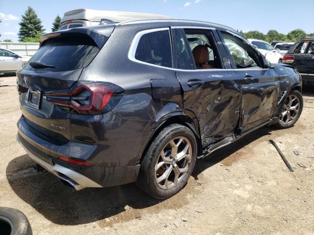 2022 BMW X3 VIN 5UX53DP01N9K52450 Copart auction photo, side / front end damage thumbnail 3