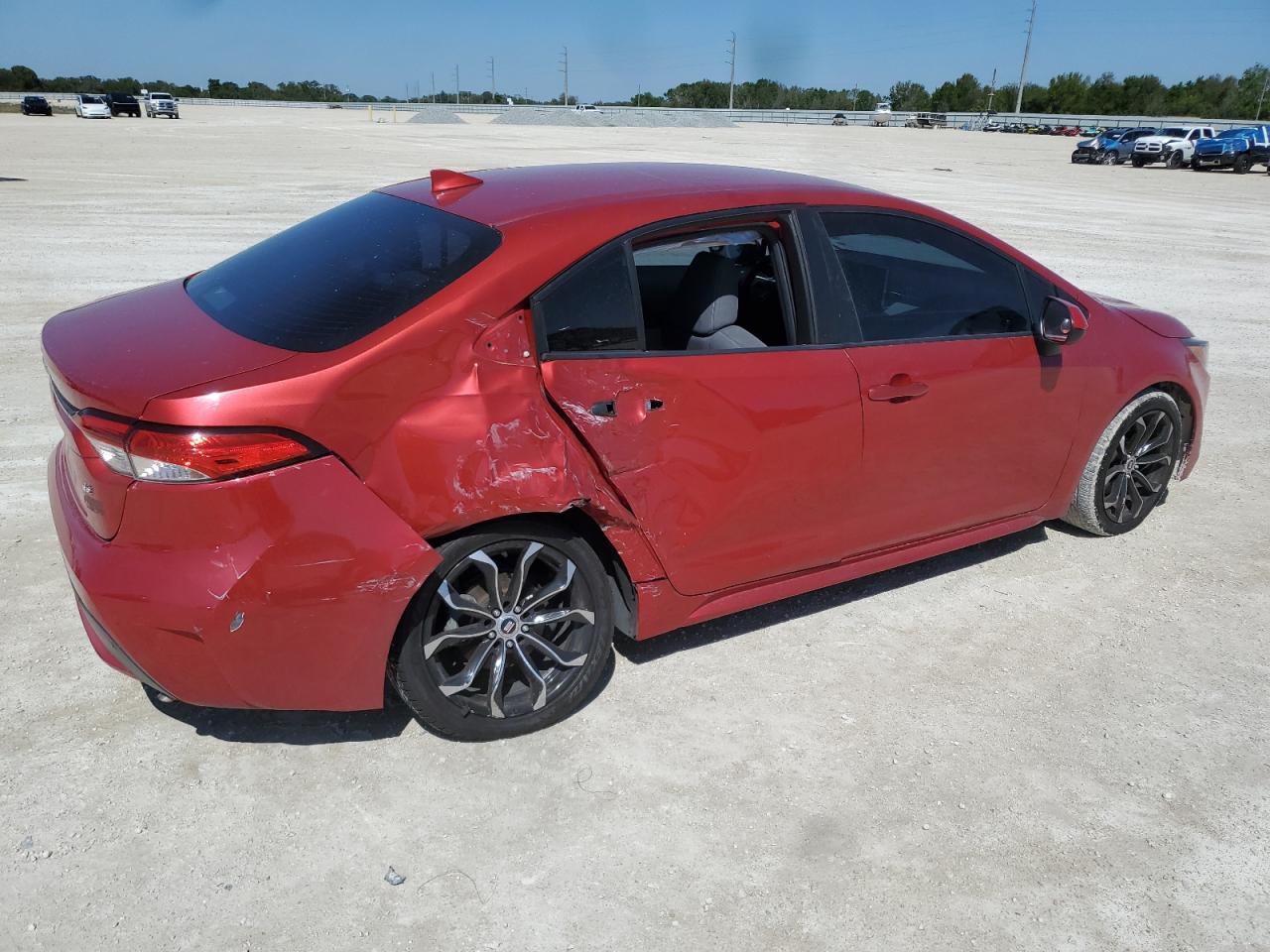 2020 Toyota Corolla VIN JTDEPRAE0LJ028928 Copart auction photo, side / rear end damage thumbnail 3
