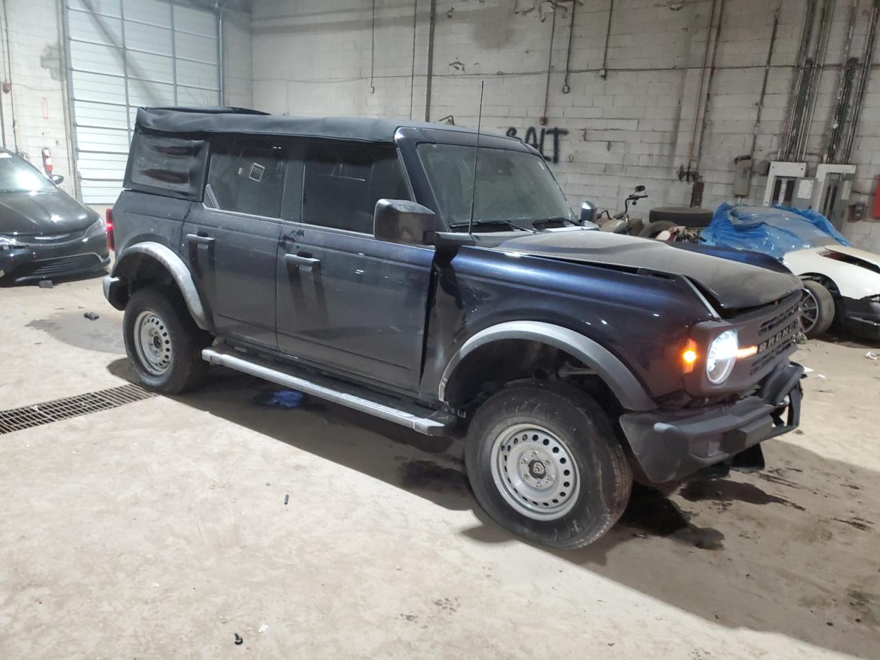 2021 Ford Bronco VIN 1FMDE5BHXMLA73234 Copart auction photo, front end / undercarriage damage thumbnail 4