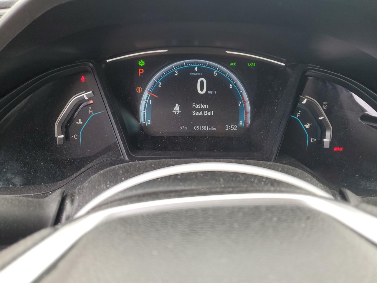2020 Honda Civic VIN 2HGFC2F63LH587689 Copart auction photo, rear end damage thumbnail 9