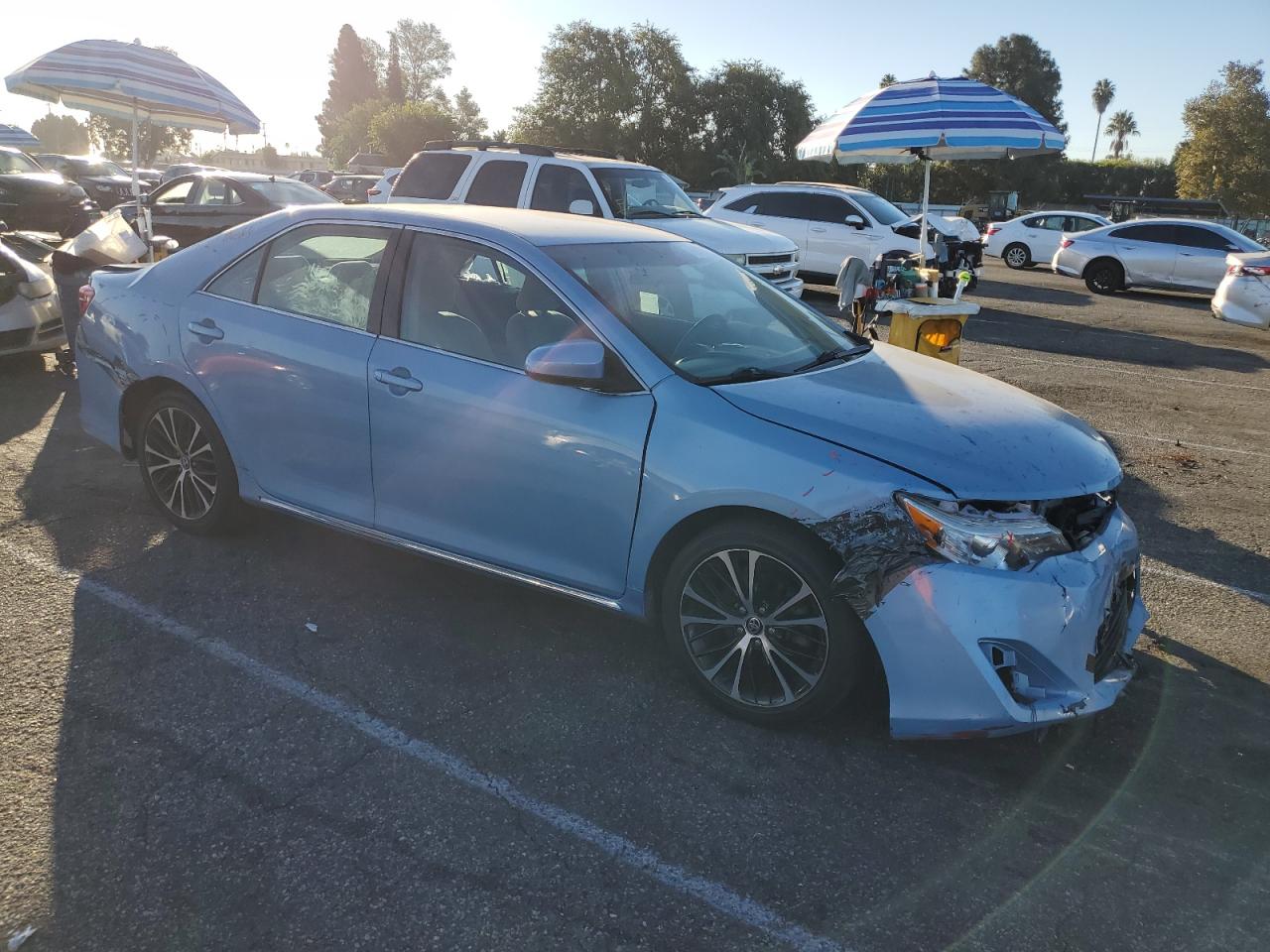 2013 Toyota Camry VIN 4T4BF1FK6DR290654 Copart auction photo, front end / rear end damage thumbnail 4