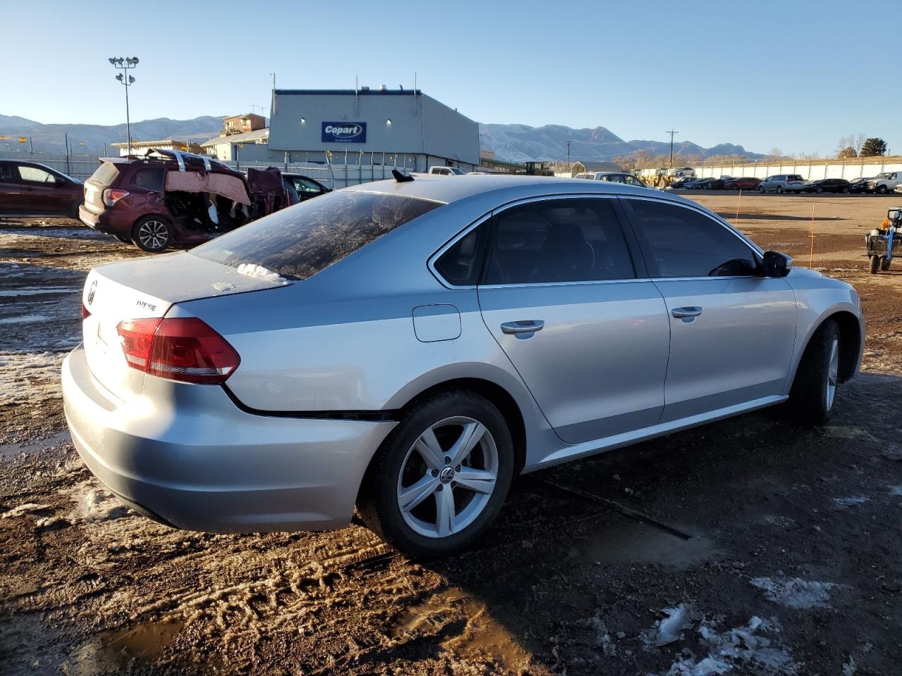 2014 Volkswagen Passat VIN 1VWBS7A37EC121129 Copart auction photo, rear end / hail damage thumbnail 3