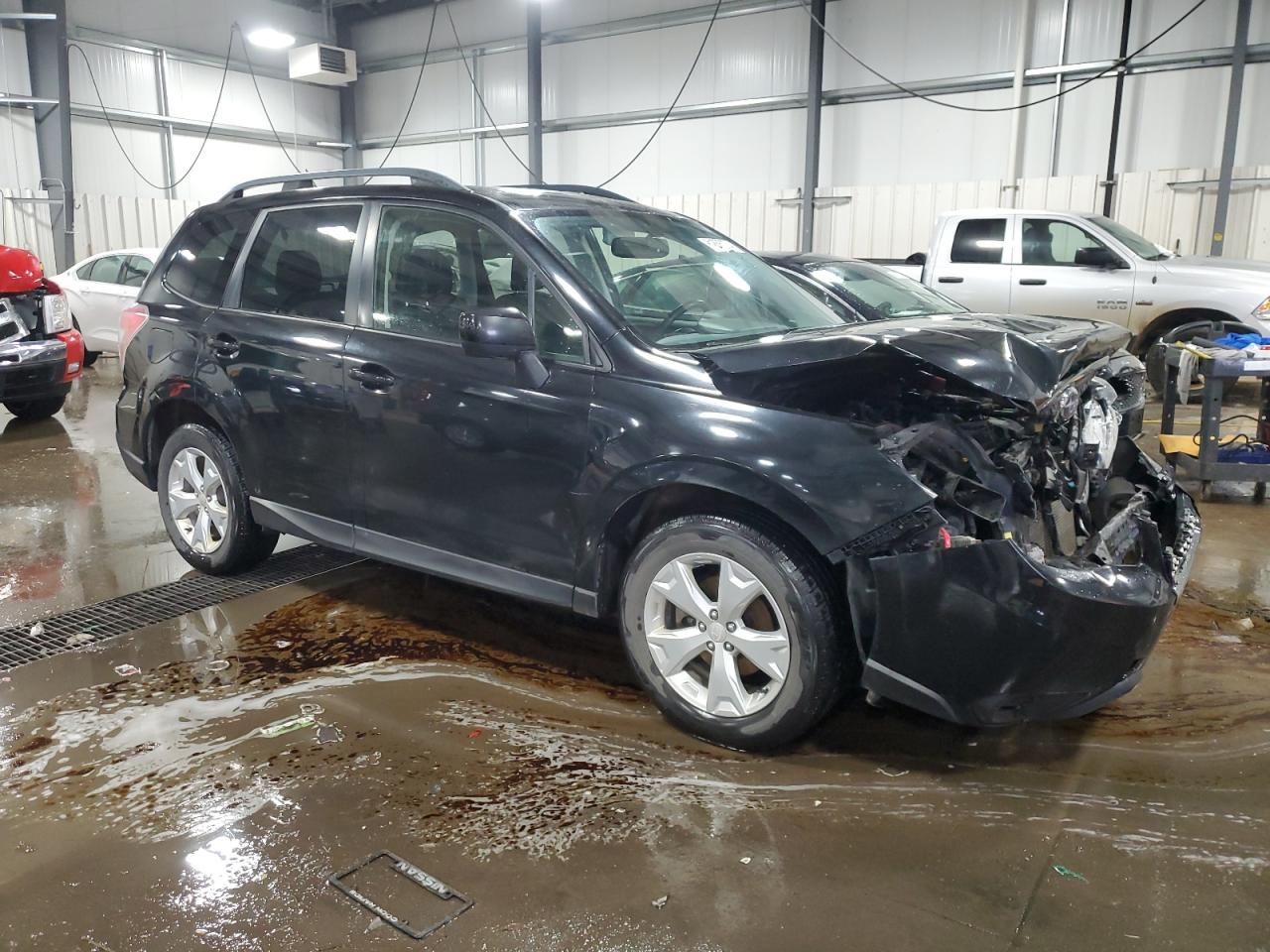 2014 Subaru Forester VIN JF2SJAEC0EH488780 Copart auction photo, front end / side damage thumbnail 4