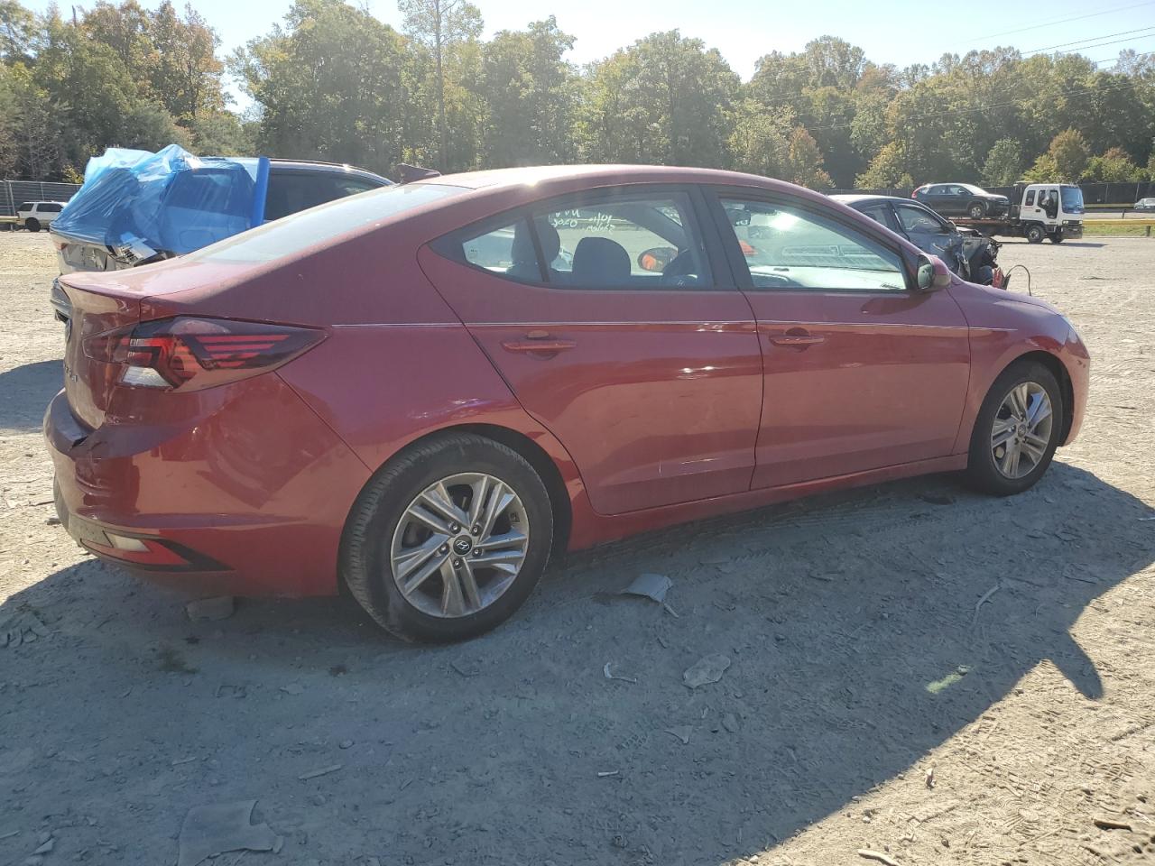 2020 Hyundai Elantra VIN KMHD84LF6LU071794 Copart auction photo, vandalism damage thumbnail 3