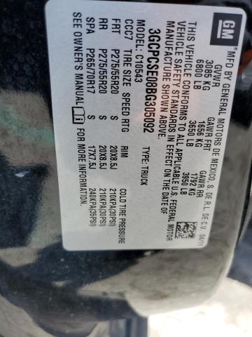 2011 Chevrolet Silverado VIN 3GCPCSE08BG305092 Copart auction photo, rear end damage thumbnail 12