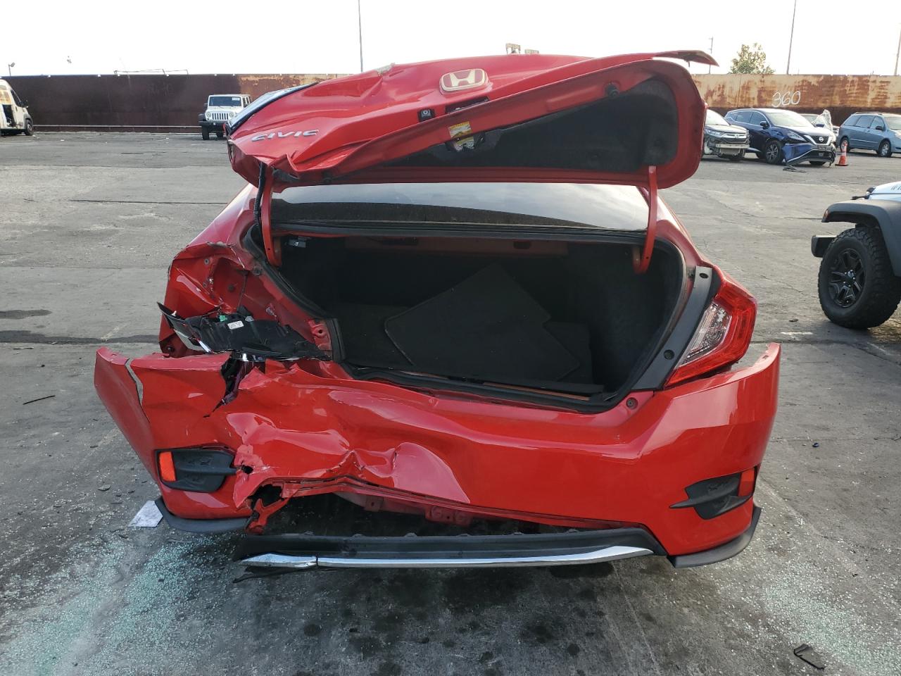 2019 Honda Civic VIN 2HGFC2F68KH507012 Copart auction photo, rear end / minor dent/scratches damage thumbnail 6