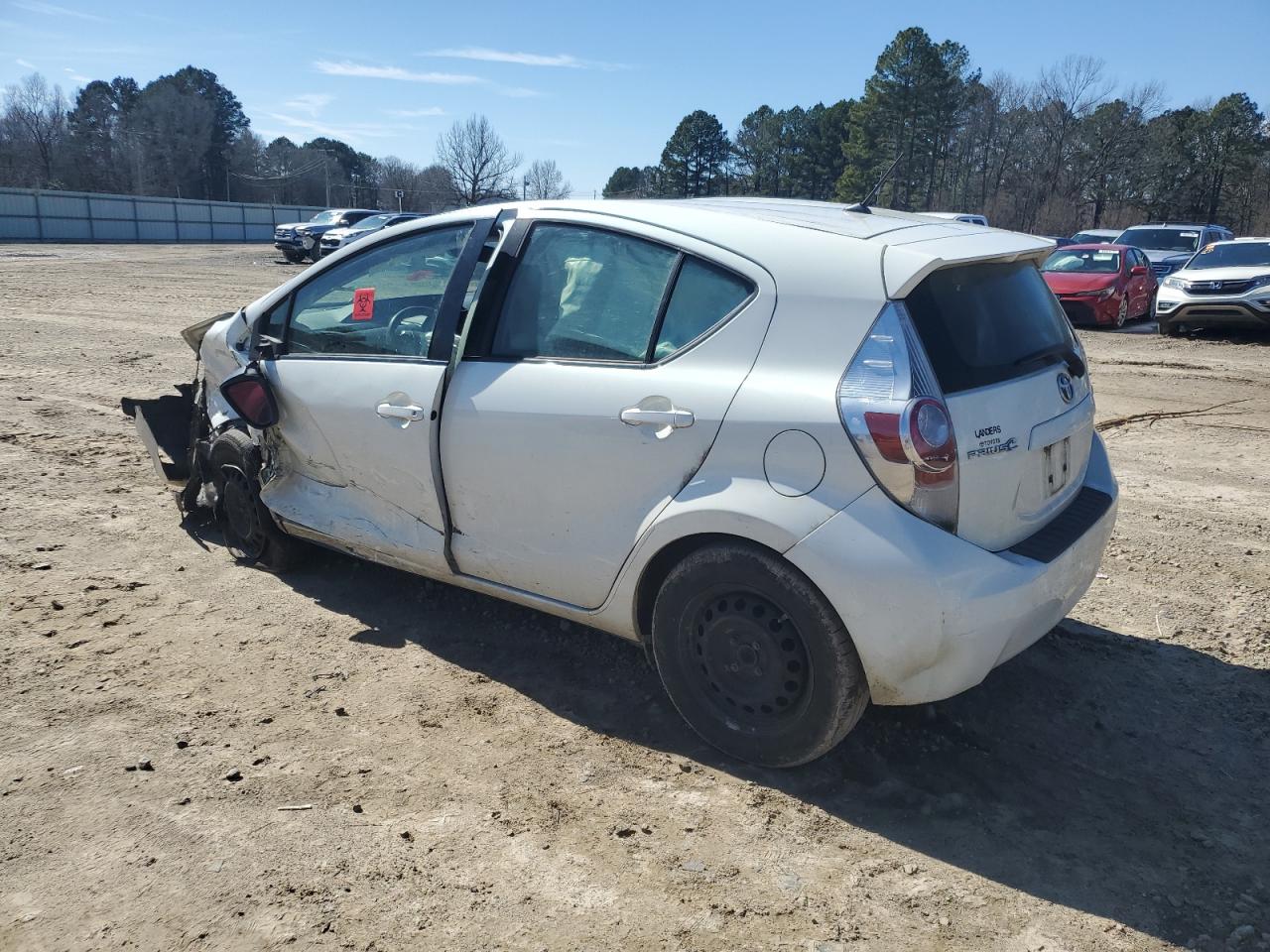 2014 Toyota Prius VIN JTDKDTB33E1081180 Copart auction photo, front end / side damage thumbnail 2