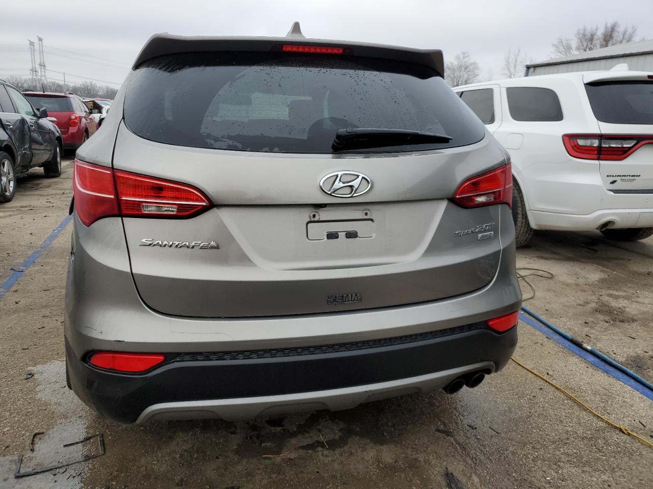 2016 Hyundai Santa Fe VIN 5XYZUDLA3GG314933 Copart auction photo, side / front end damage thumbnail 6