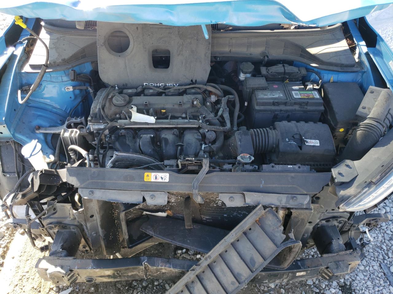 2019 Hyundai Kona VIN KM8K12AA3KU227067 Copart auction photo, front end / side damage thumbnail 11