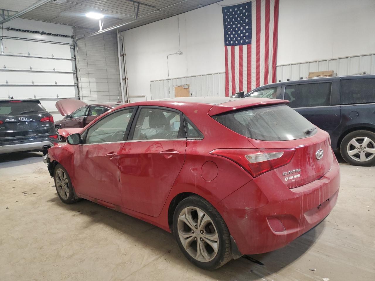 2013 Hyundai Elantra VIN KMHD35LE6DU021670 Copart auction photo, front end / side damage thumbnail 2