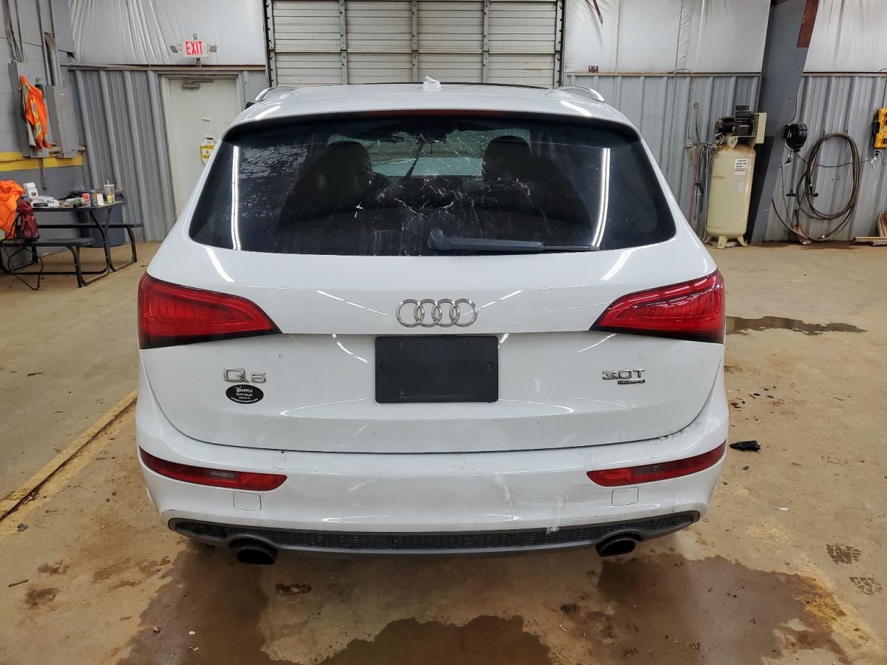 2013 Audi Q5 VIN WA1DGAFP5DA079828 Copart auction photo, front end / top/roof damage thumbnail 6