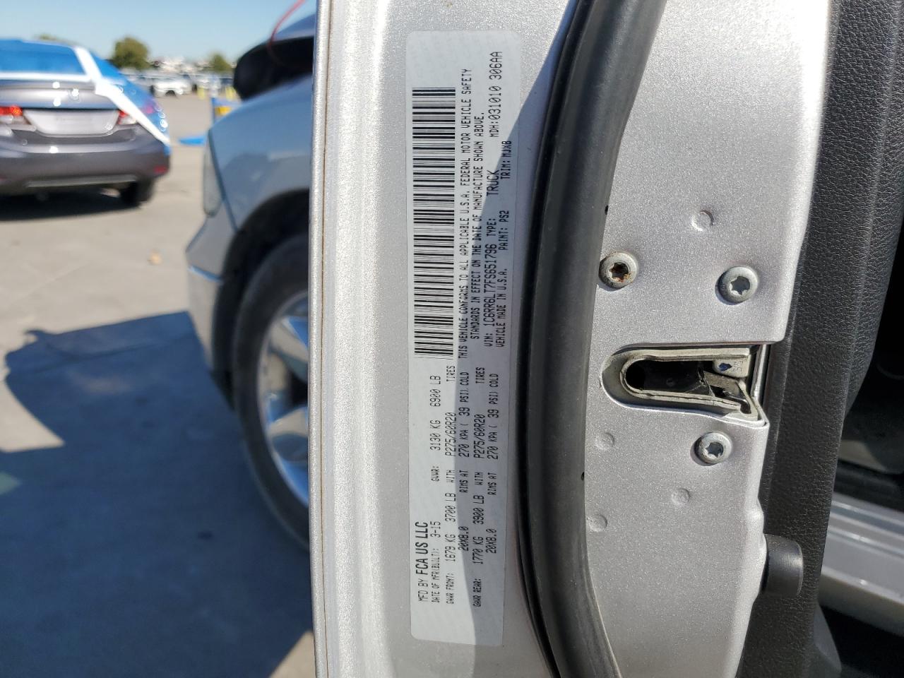 2015 RAM 1500 VIN 1C6RR6LT7FS651796 Copart auction photo, front end damage thumbnail 14