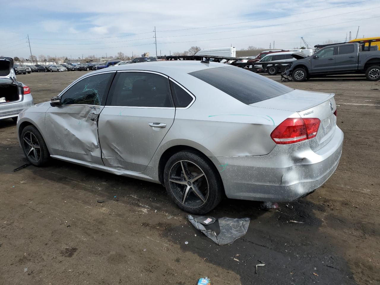 2014 Volkswagen Passat VIN 1VWBS7A35EC118004 Copart auction photo, side damage thumbnail 2