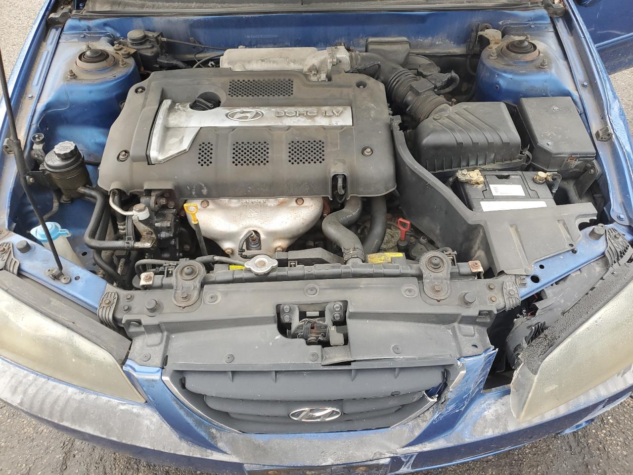 2005 Hyundai Elantra VIN KMHDN46D85U925884 Copart auction photo, all over damage thumbnail 13