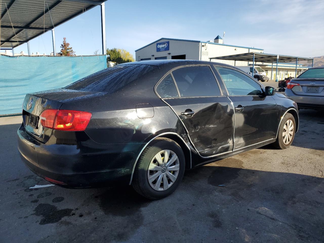 2014 Volkswagen Jetta VIN 3VW2K7AJ3EM424597 Copart auction photo, all over damage thumbnail 3