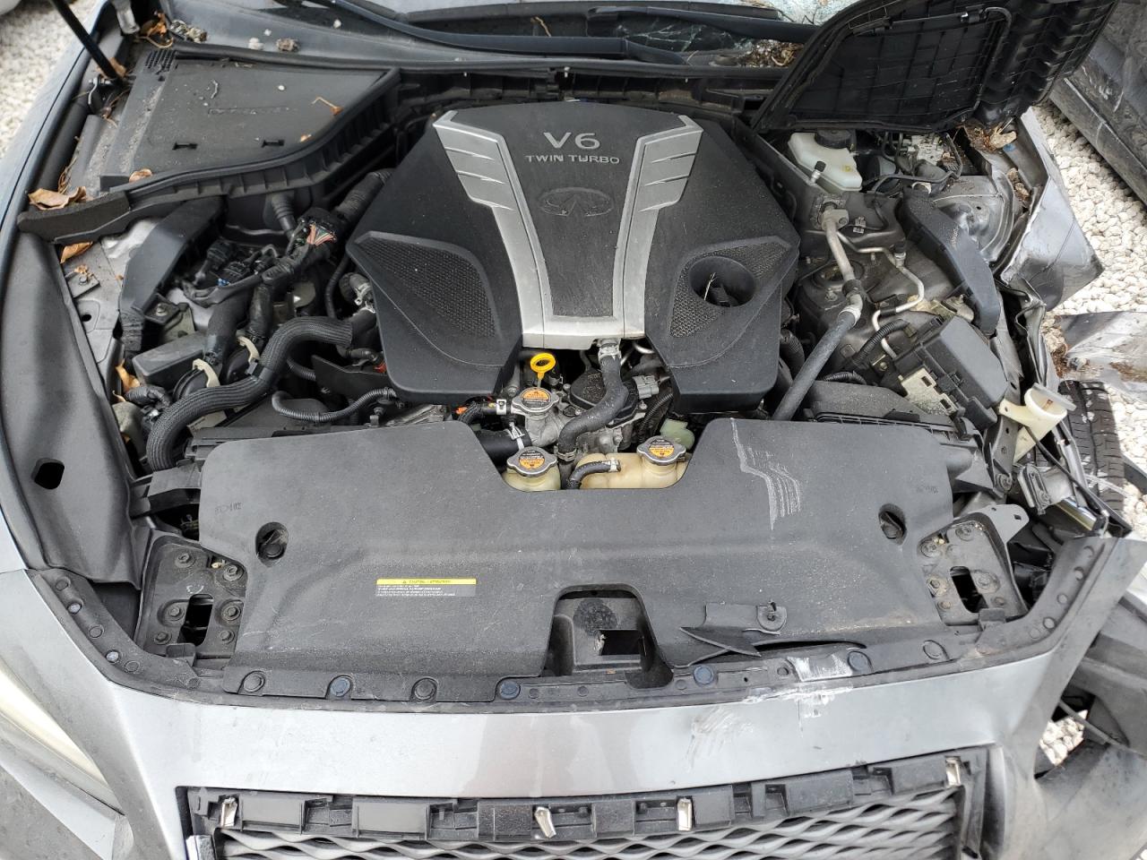 2014 Infiniti Q50 VIN JN1BV7AP1EM682324 Copart auction photo, front end damage thumbnail 11