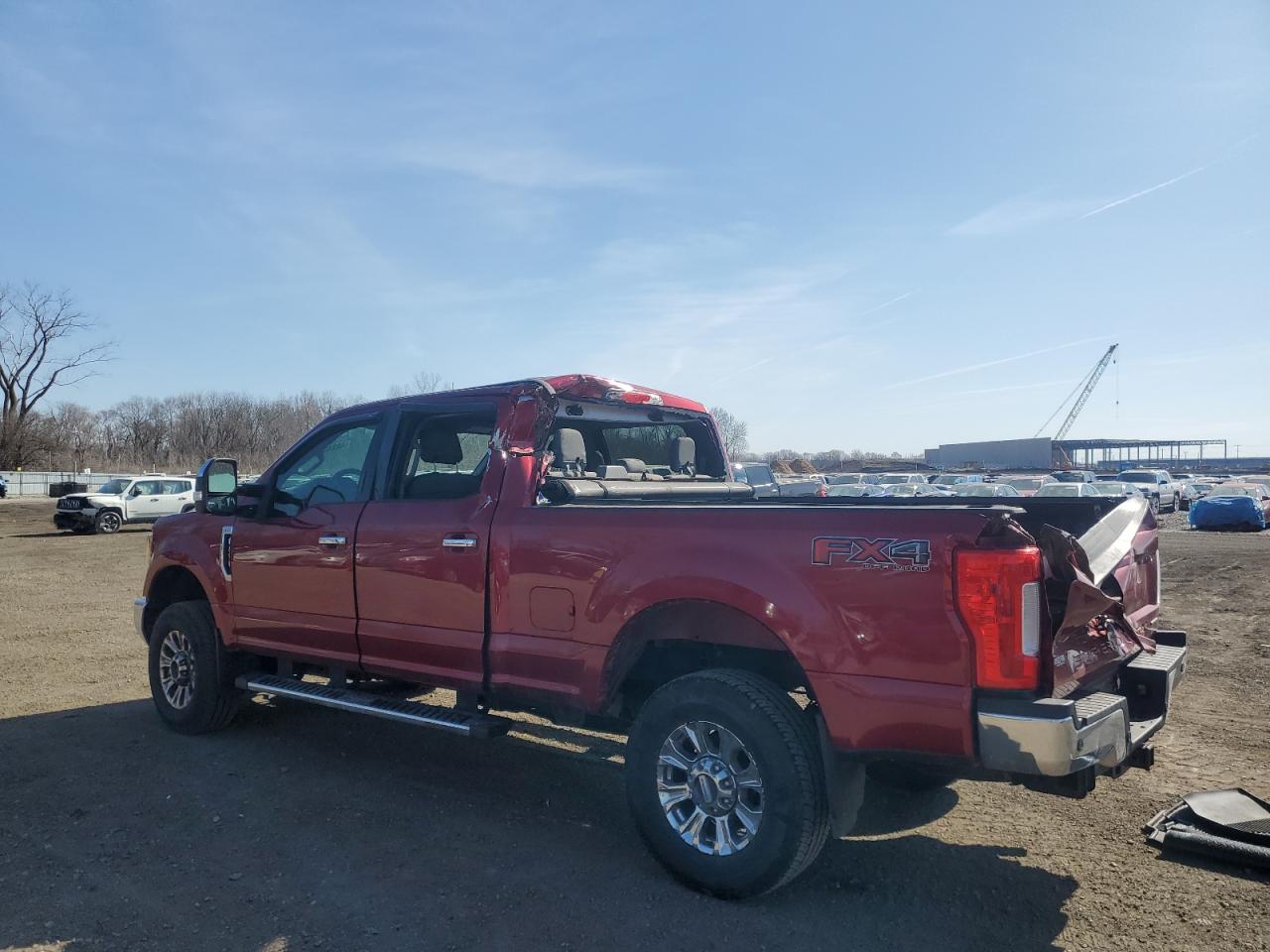 2017 Ford F250 VIN 1FT7W2B61HEB29258 Copart auction photo, rear end / side damage thumbnail 2
