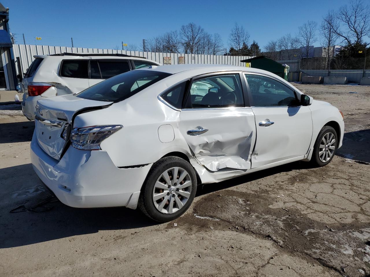 2015 Nissan Sentra VIN 3N1AB7AP7FY365456 Copart auction photo, rear end / side damage thumbnail 3